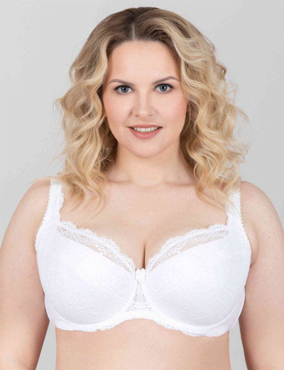 Кружевной бюстгальтер с поролоном Elli 3030 белый, Цвет: белый, Размеры: 80G, изображение 6