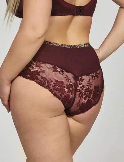 Трусы слипы высокие Kris Line SELENA high waist, Цвет: бургунди, Размеры: XL, изображение 2