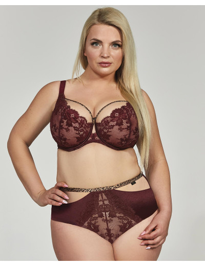 Трусы слипы высокие Kris Line SELENA high waist, Цвет: бургунди, Размеры: XL, изображение 3