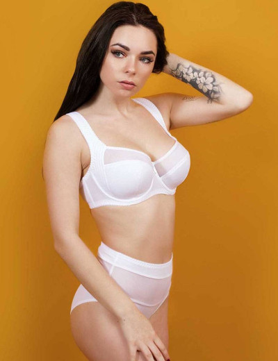 Трусы слипы миди Lina A 4917 белый, Цвет: белый, Размеры: M, изображение 4