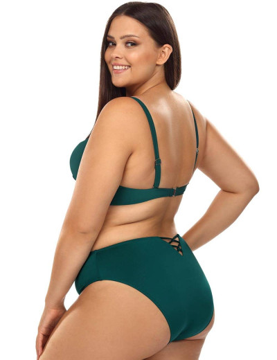 Раздельный купальник с формованной чашкой Lorin L2412/2 BIG, Цвет: изумруд, Размеры: 80E, изображение 2