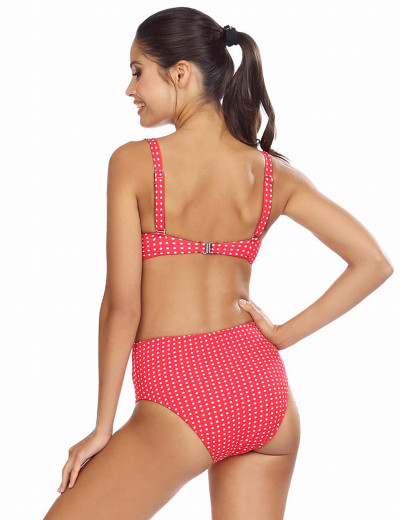 Раздельный купальник с высокими плавками Lorin L2430/2, Цвет: красный, Размеры: 75B, изображение 2