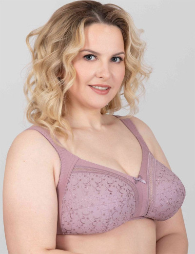 Мягкий хлопковый бюстгальтер без косточек Milavitsa 108180 / 118180 кофейный десерт, Цвет: кофейный десерт, Размеры: 85C, изображение 5