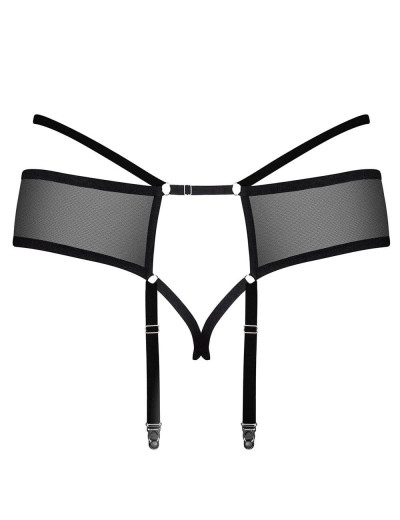 Пояс-трусики с пажами для чулок Obsessive JAGUERIA GARTER BELT, Цвет: черный, Размеры: 6XL/7XL, изображение 4