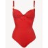 Закрытый купальник с формованными чашками Sielei BR50 rosso, Цвет: rosso (красный), Размеры: 90D, изображение 4