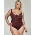 Боди с мягкой чашкой Kris Line SELENA body soft lace, Цвет: бургунди, Размеры: 70GG