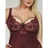 Боди с мягкой чашкой Kris Line SELENA body soft lace, Цвет: бургунди, Размеры: 70GG, изображение 3