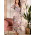 Шелковый длинный халат Mia-Amore MIA 3869, Цвет: мультицвет, Размеры: 2XL/3XL