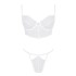 Белый кружевной комплект Obsessive BIANELLE SET, Цвет: белый, Размеры: L/XL, изображение 4