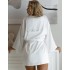 Короткий шелковый халат 5senses 7238 белый, Цвет: белый, Размеры: XS/S/M/L, изображение 2