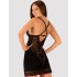 Сорочка с кружевной спинкой Obsessive VANESSME CHEMISE, Цвет: черный, Размеры: S/M, изображение 2