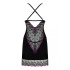 Сорочка с кружевной спинкой Obsessive VANESSME CHEMISE, Цвет: черный, Размеры: S/M, изображение 5