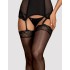 Чулки Obsessive AMALLIE STOCKING, Цвет: черный, Размеры: L/XL