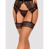 Чулки под пояс Obsessive ISABELLIA STOCKINGS, Цвет: телесный, Размеры: L/XL