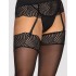 Чулки под пояс Obsessive KLARITA STOCKINGS, Цвет: черный, Размеры: S/M