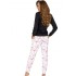 Хлопковая пижама с брюками Donna FLAMINGO pyjamas black, Цвет: черный, Размеры: S, изображение 3