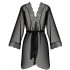 Полупрозрачный пеньюар Passion AMBERLY PEIGNOIR black, Цвет: черный, Размеры: 6XL/7XL, изображение 4 Полупрозрачный пеньюар Passion AMBERLY PEIGNOIR black, Цвет: черный, Размеры: 6XL/7XL, изображение 4