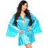 Атласный пеньюар с широкими рукавами Beauty Night MARLENE PEIGNOIR TURQUOISE, Цвет: голубой, Размеры: S/M/L