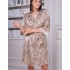 Шелковый халат с рисунком Mia-Amore CLEMENTINA 3453, Цвет: латте, Размеры: L/XL