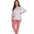 Женская пижама из хлопка Taro SUSANA 2769-01, Цвет: пыльная роза/белый, Размеры: S, изображение 2