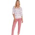 Женская пижама из хлопка Taro SUSANA 2769-01, Цвет: пыльная роза/белый, Размеры: S, изображение 3