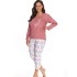Женская пижама из хлопка Taro 2802/2803 GIORGIA пыльная роза/белый, Цвет: пыльная роза/белый, Размеры: 6XL, изображение 2