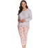 Женская пижама из хлопка Taro 2802/2803 GIORGIA серый/розовый, Цвет: серый/розовый, Размеры: 2XL, изображение 2