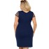 Темно-синяя сорочка из вискозы Donna GRETA PLUS, Цвет: темно-синий, Размеры: 5XL, изображение 2