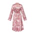 Атласный халат с цветочным узором Anais MIYU ROBE ONE, Цвет: розовый, Размеры: S/M, изображение 4