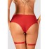 Сексуальные трусики с подвязками Obsessive BELOVYA GARTER PANTIES, Цвет: красный, Размеры: M/L, изображение 2