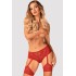 Сексуальные трусики с подвязками Obsessive BELOVYA GARTER PANTIES, Цвет: красный, Размеры: M/L, изображение 3