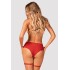 Сексуальные трусики с подвязками Obsessive BELOVYA GARTER PANTIES, Цвет: красный, Размеры: M/L, изображение 4