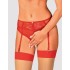 Сексуальные трусики с подвязками Obsessive DAGMARIE GARTER PANTIES, Цвет: красный, Размеры: XS/S