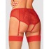 Сексуальные трусики с подвязками Obsessive DAGMARIE GARTER PANTIES, Цвет: красный, Размеры: XS/S, изображение 2