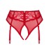 Сексуальные трусики с подвязками Obsessive DAGMARIE GARTER PANTIES, Цвет: красный, Размеры: XS/S, изображение 4