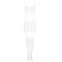 Боди-комбинезон ажурный Obsessive G 330 BODYSTOCKING, Цвет: белый, Размеры: XL/2XL, изображение 5
