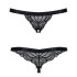 Сексуальные трусики Obsessive 828 CROTHLESS THONG, Цвет: черный, Размеры: L/XL, изображение 3