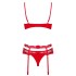 Комплект Obsessive HEARTINA SET с поясом красный, Цвет: красный, Размеры: L/XL, изображение 4