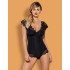 Эротическое боди Obsessive MOKETTA TEDDY черный, Цвет: черный, Размеры: S/M