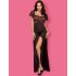 Сексуальная сорочка Obsessive SEDUSIA GOWN, Цвет: черный, Размеры: S/M
