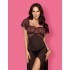 Сексуальная сорочка Obsessive SEDUSIA GOWN, Цвет: черный, Размеры: S/M, изображение 3