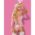 Ролевой костюм с чулками Obsessive BUNNY SUIT розовый, Цвет: розовый, Размеры: L/XL, изображение 4 Ролевой костюм с чулками Obsessive BUNNY SUIT розовый, Цвет: розовый, Размеры: L/XL, изображение 4