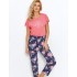 Женская пижама с брюками Taro 2884/2930 JOYCE, Цвет: синий/розовый, Размеры: S, изображение 2