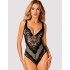 Полупрозрачное боди Obsessive OLVIDIA TEDDY, Цвет: черный, Размеры: XS/S