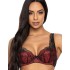 Кружевной бюстгальтер с плотной чашкой MAT PERCY czarno-czerwony M-3530-22, Цвет: черный с красным, Размеры: 65C, изображение 3