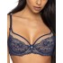 Мягкий кружевной бюстгальтер MAT PERCY bezowo-granatowy M-3530-2, Цвет: синий с бежевым, Размеры: 70E