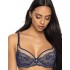 Мягкий кружевной бюстгальтер MAT PERCY bezowo-granatowy M-3530-2, Цвет: синий с бежевым, Размеры: 70E, изображение 3