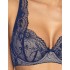 Кружевной бюстгальтер с плотной чашкой MAT PERCY bezowo-granatowy M-3530-22, Цвет: синий с бежевым, Размеры: 70B, изображение 4