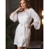 Короткий халат из шелка искусственного Mia-Amore MELANI 7273, Цвет: молочный, Размеры: S/M