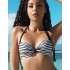 Полосатый купальный лиф пуш-ап UNICONF CBS231 V1 SPICY STRIPES, Цвет: черно-белый, Размеры: 70B